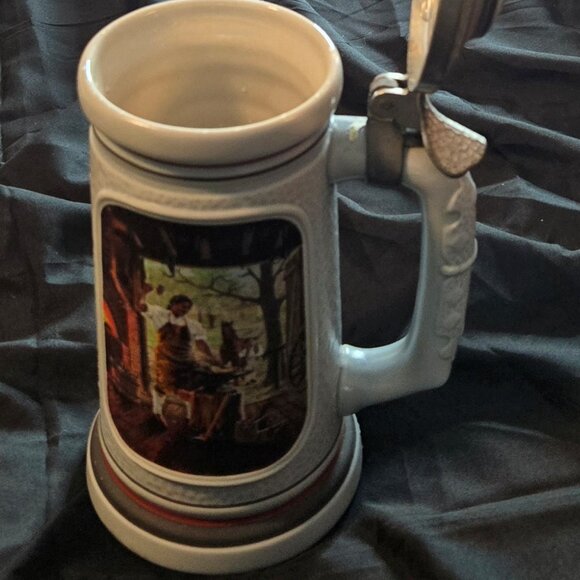 AVON Collectible Stoneware Beer Stein, "The Building of America" No. 61813 - Picture 2 of 11